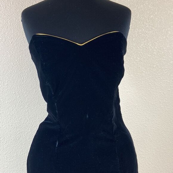 Vintage Karen Lucas For Niki ILGWU Made In USA Velvet Woman Dress Size 12 - Picture 8 of 16